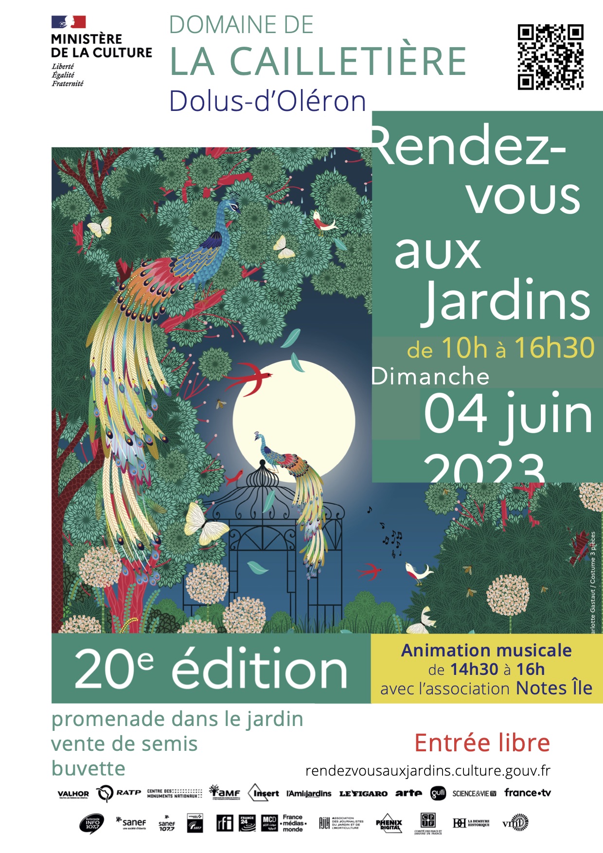 affiche des rendez-vous aux jardins 2022